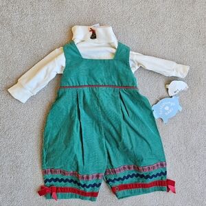 Vintage Christmas Overall Set